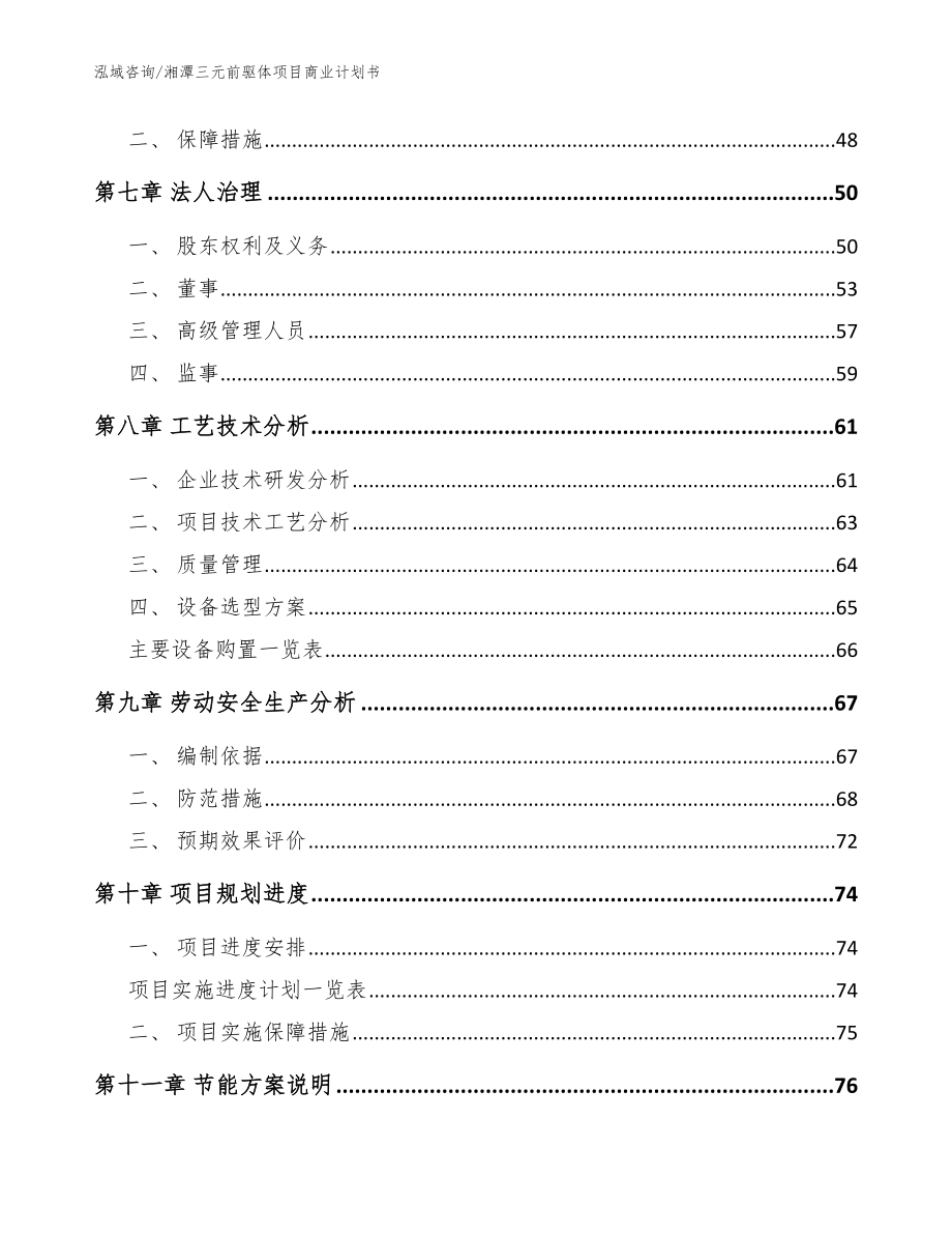 湘潭三元前驱体项目商业计划书_参考范文_第4页