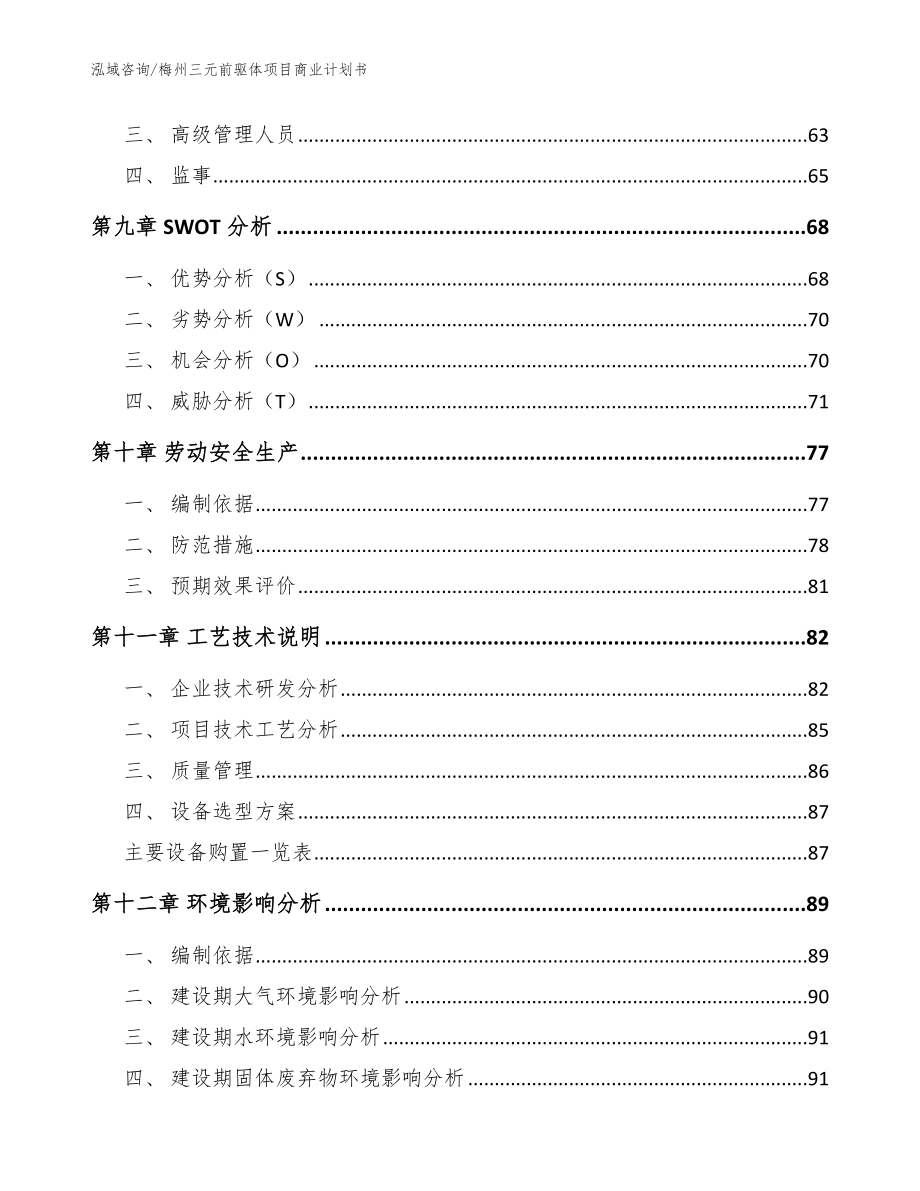 梅州三元前驱体项目商业计划书（范文）_第3页
