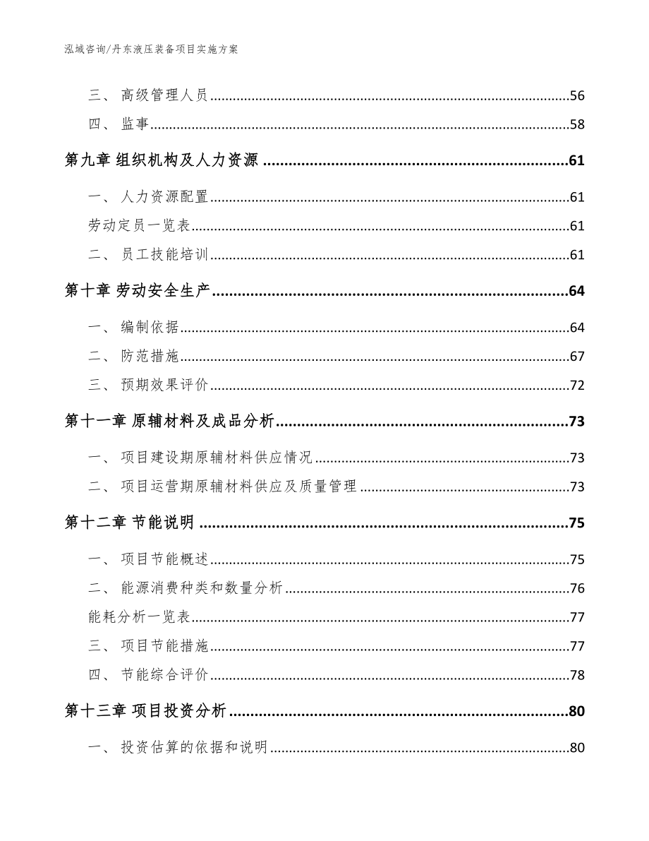 丹东液压装备项目实施方案_范文_第3页