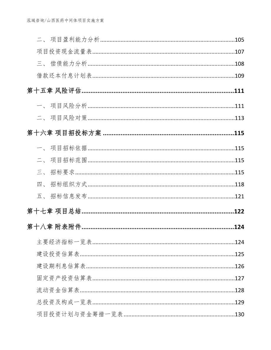 山西医药中间体项目实施方案【参考范文】_第5页