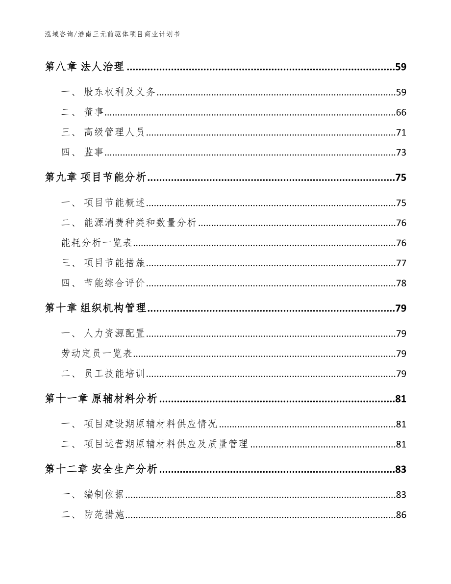 淮南三元前驱体项目商业计划书【参考模板】_第4页