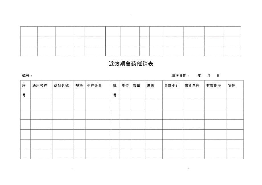 兽药GSP认证材料样表_第5页