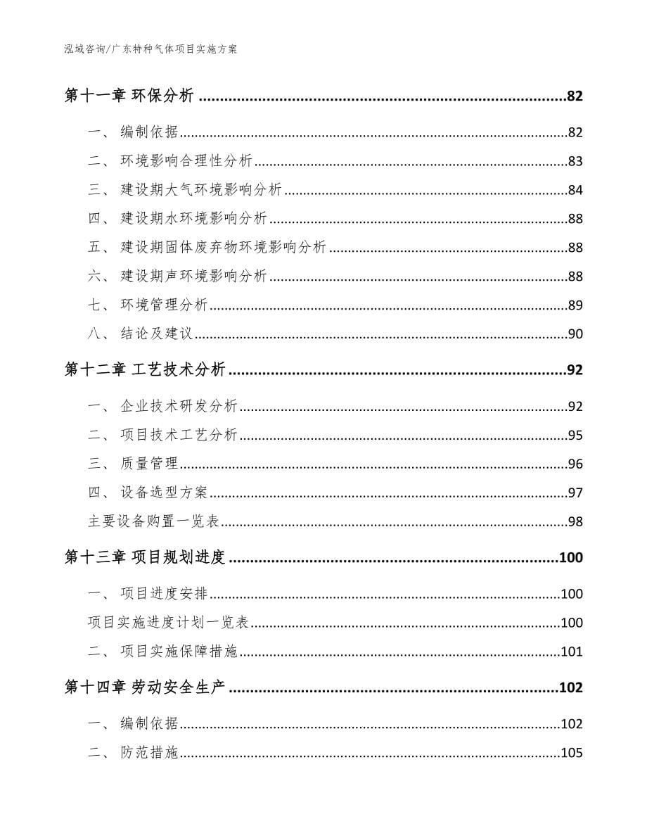 广东特种气体项目实施方案参考范文_第5页