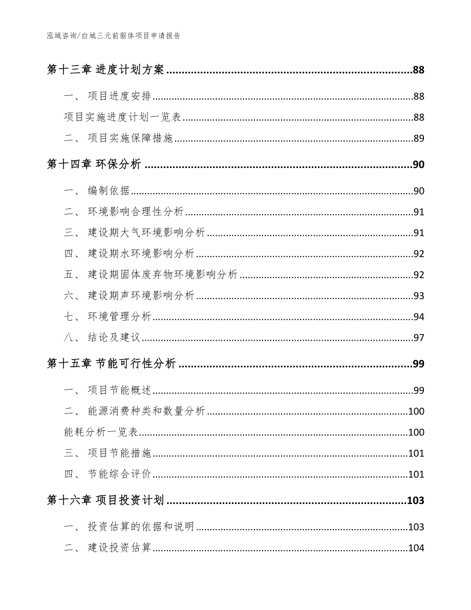 白城三元前驱体项目申请报告_范文_第4页