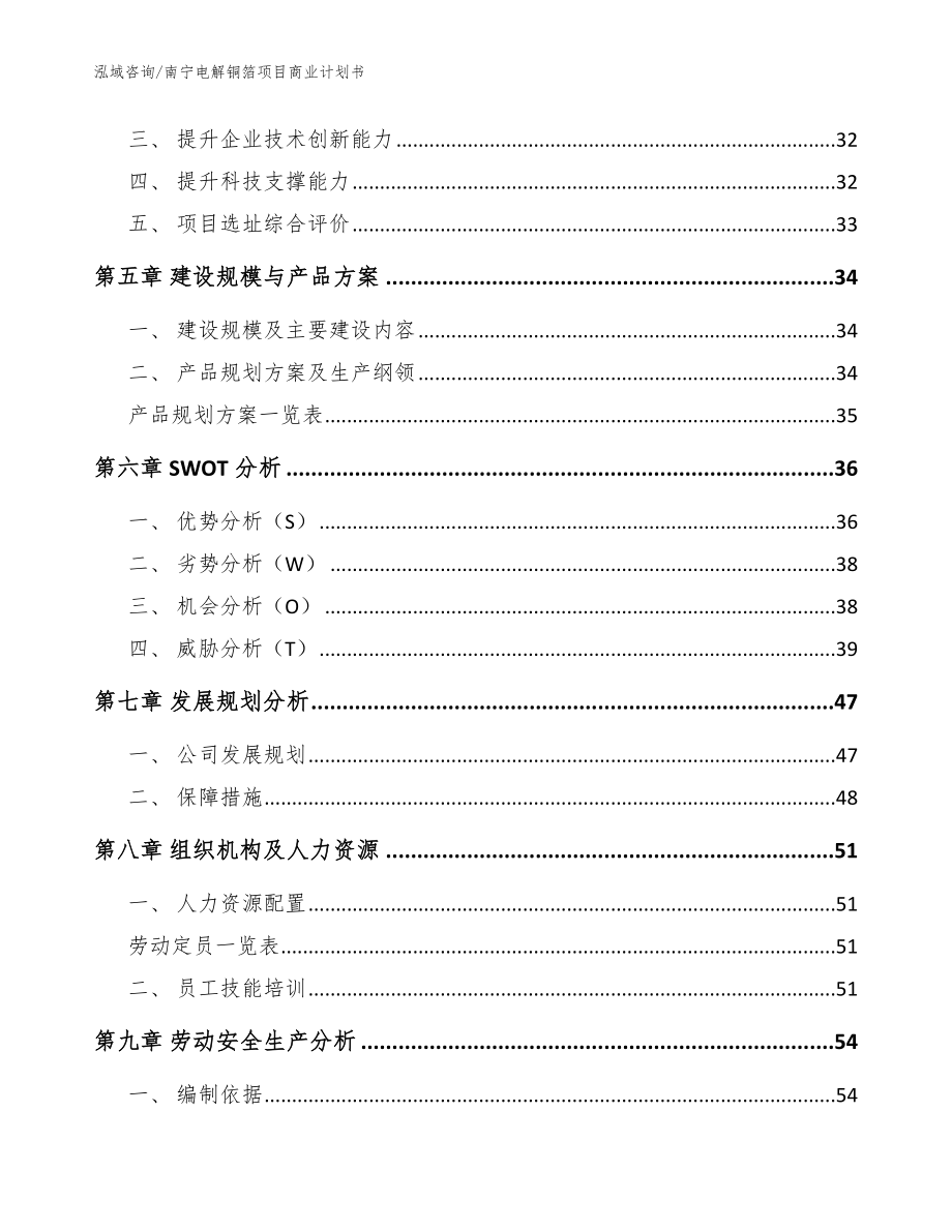 南宁电解铜箔项目商业计划书【模板参考】_第3页