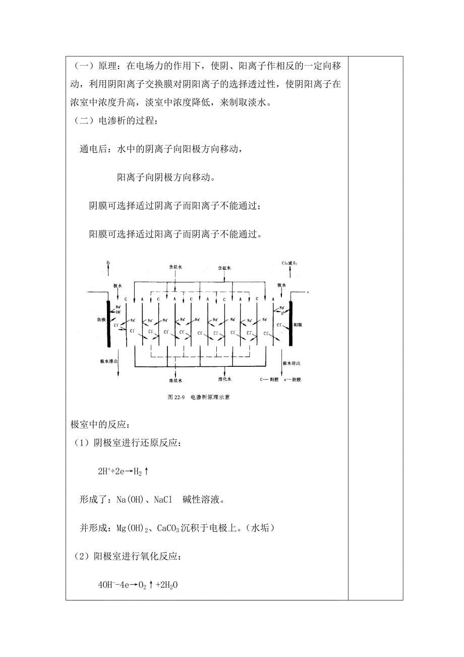 华北理工水质工程学教案25第八章苦咸水淡化与除盐8-3电渗析法除盐与淡化_第5页