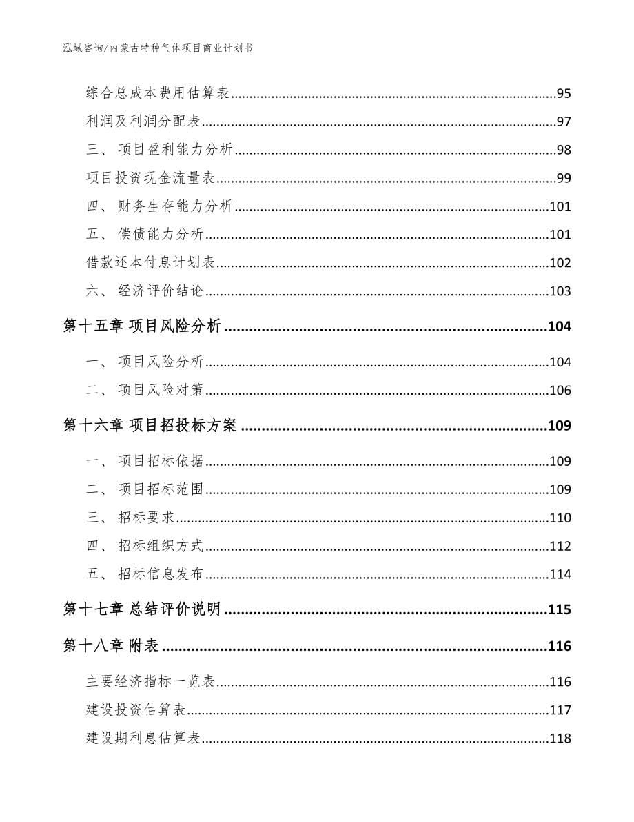 内蒙古特种气体项目商业计划书（范文模板）_第5页