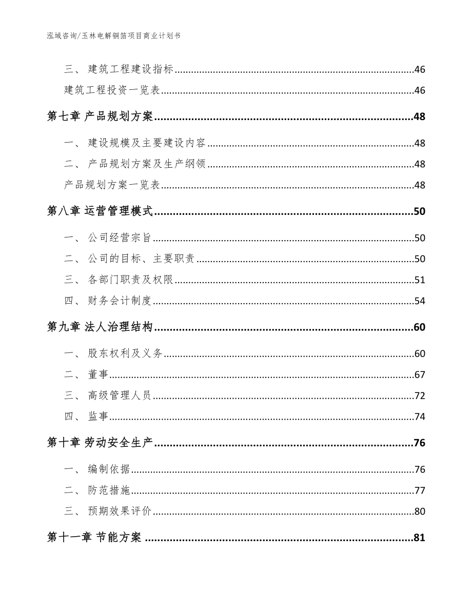 玉林电解铜箔项目商业计划书【范文模板】_第3页