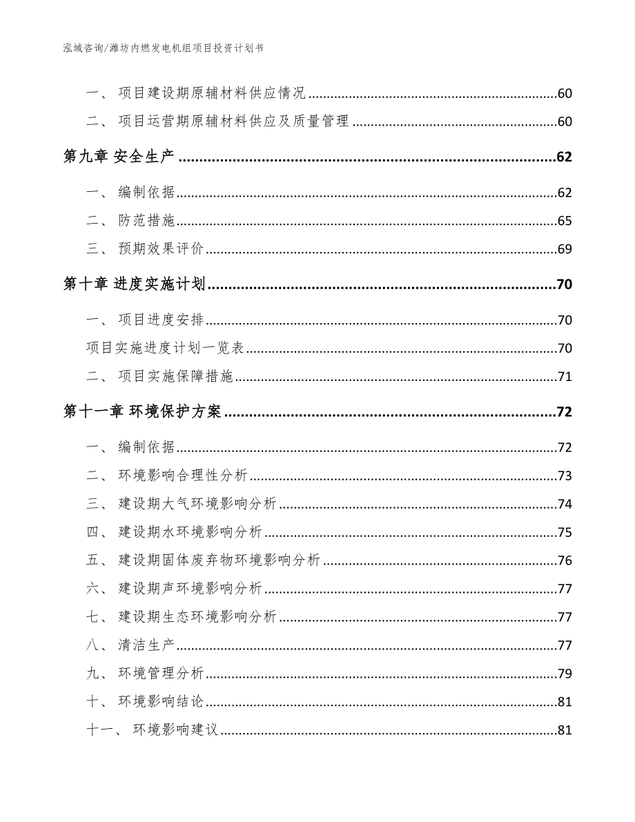 潍坊内燃发电机组项目投资计划书_模板_第3页