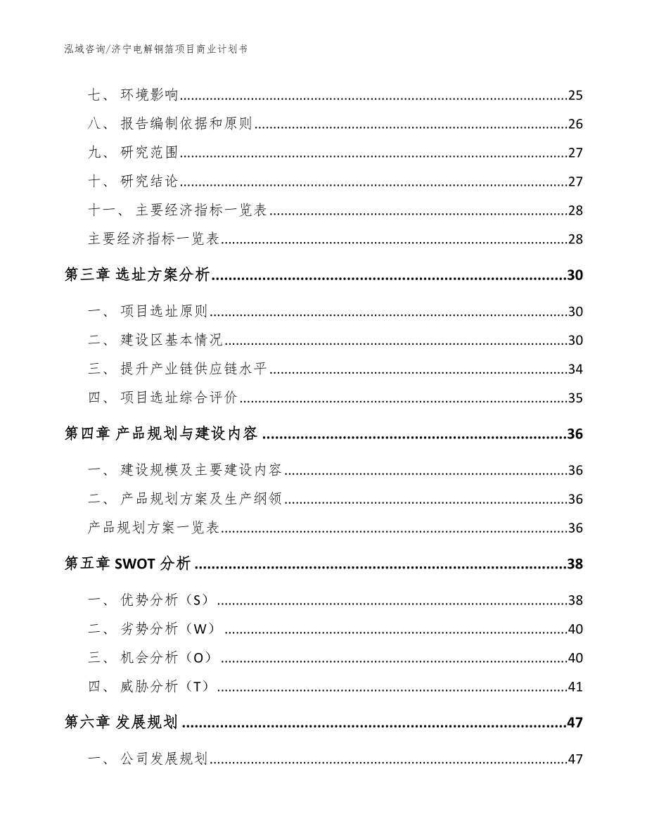 济宁电解铜箔项目商业计划书（范文参考）_第4页