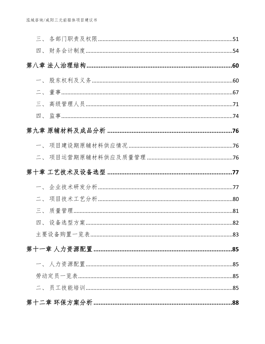 咸阳三元前驱体项目建议书（模板范文）_第3页