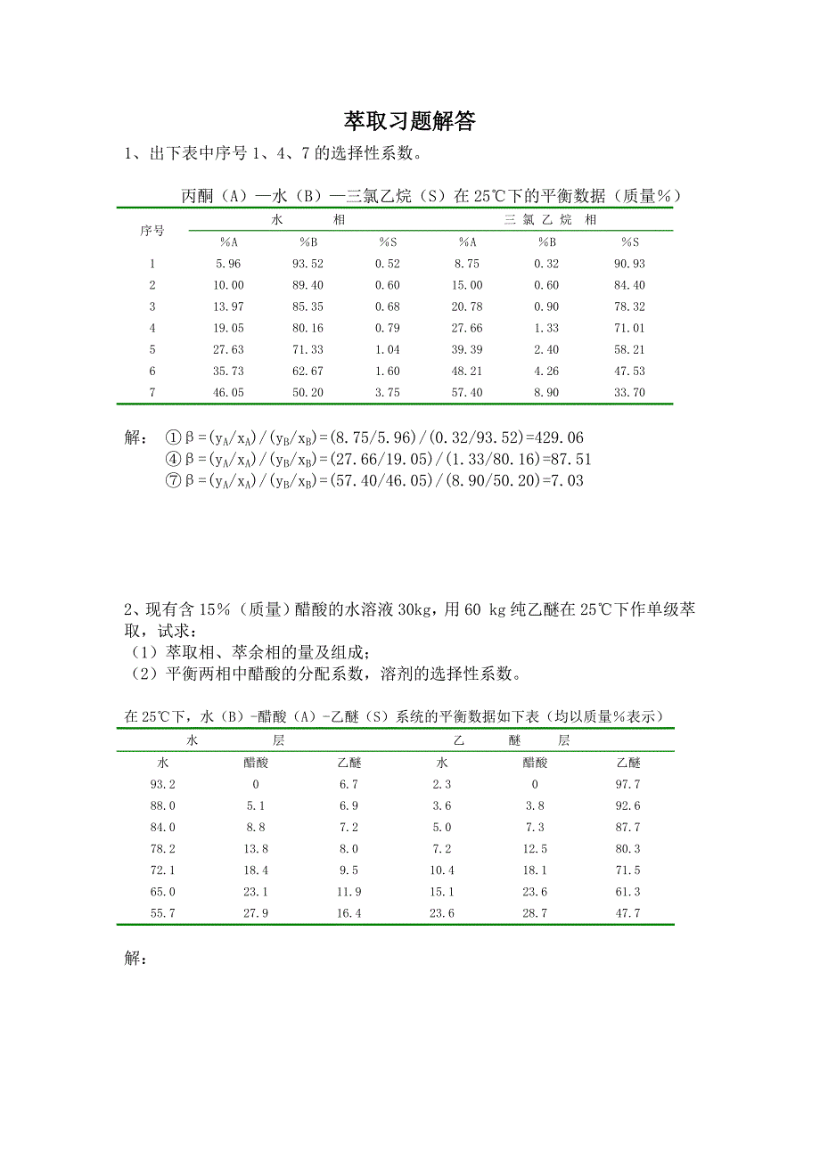 内蒙古科技大学《化工原理》习题及解答08萃取_第3页