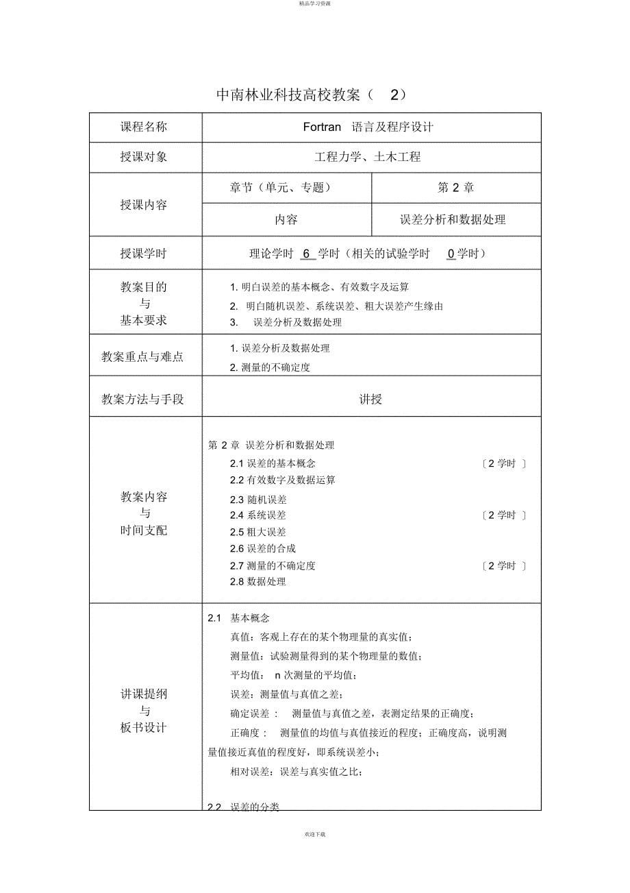 2022年Fortran优秀教案_第5页