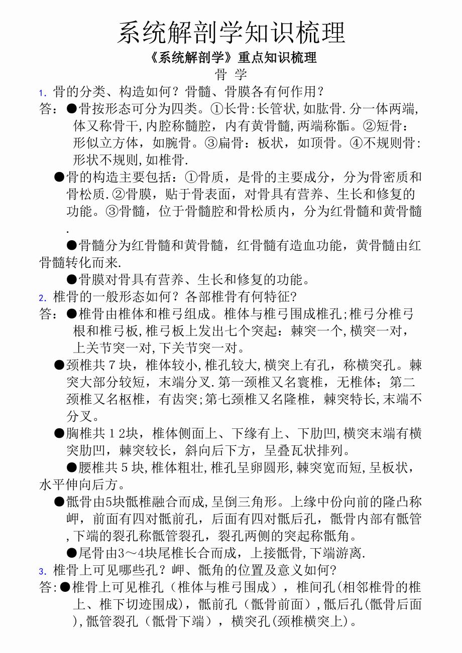 系统解剖学知识梳理_第1页