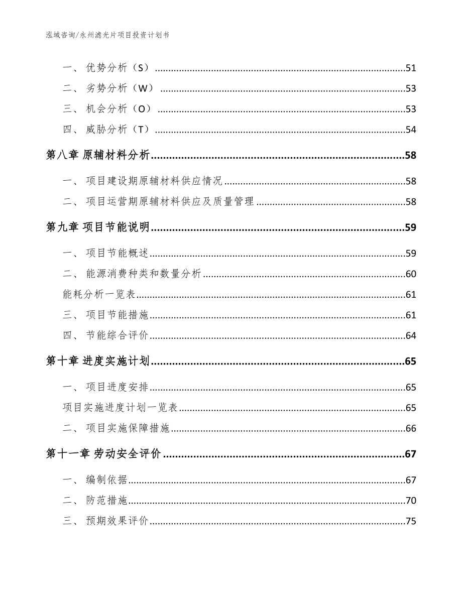 永州滤光片项目投资计划书（参考范文）_第4页