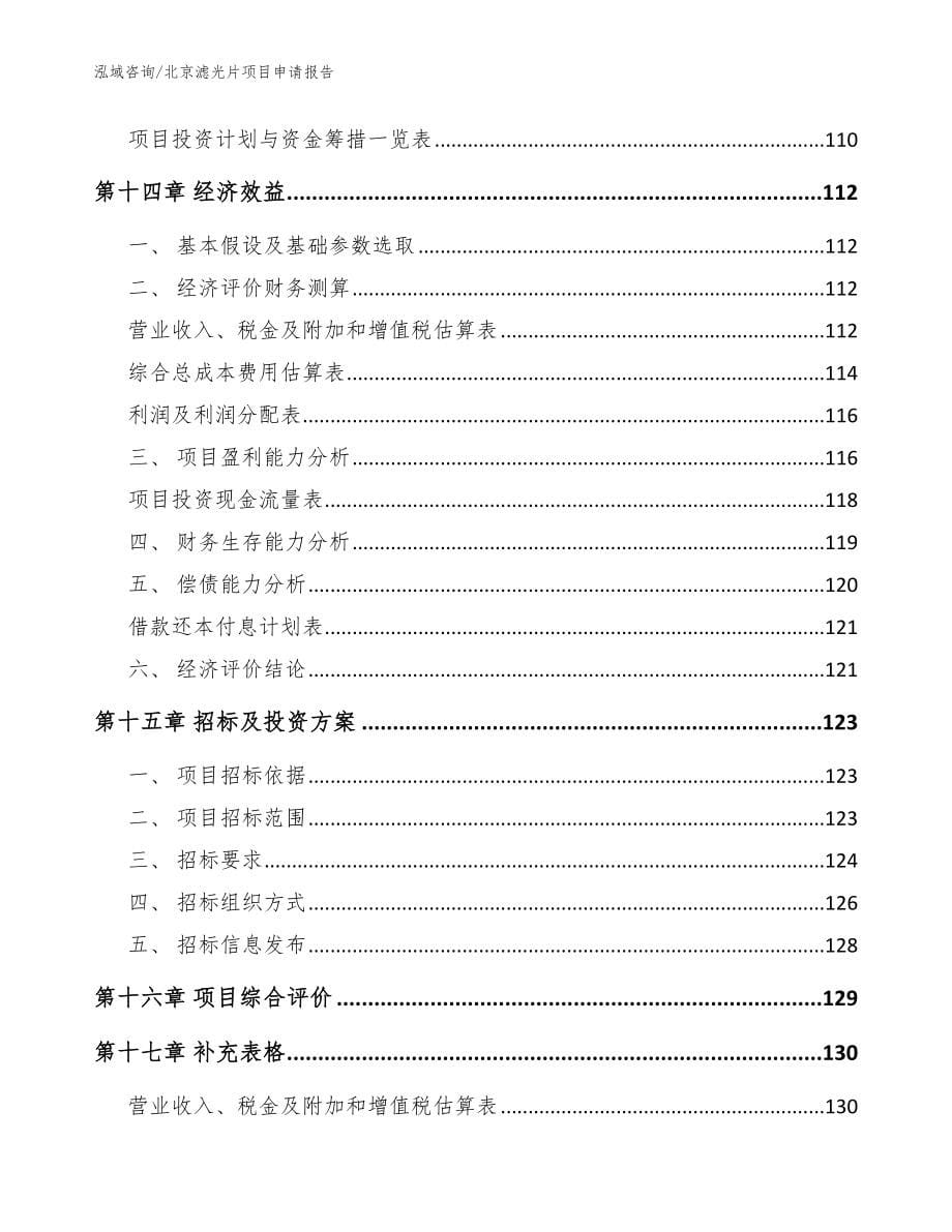 北京滤光片项目申请报告_模板范文_第5页