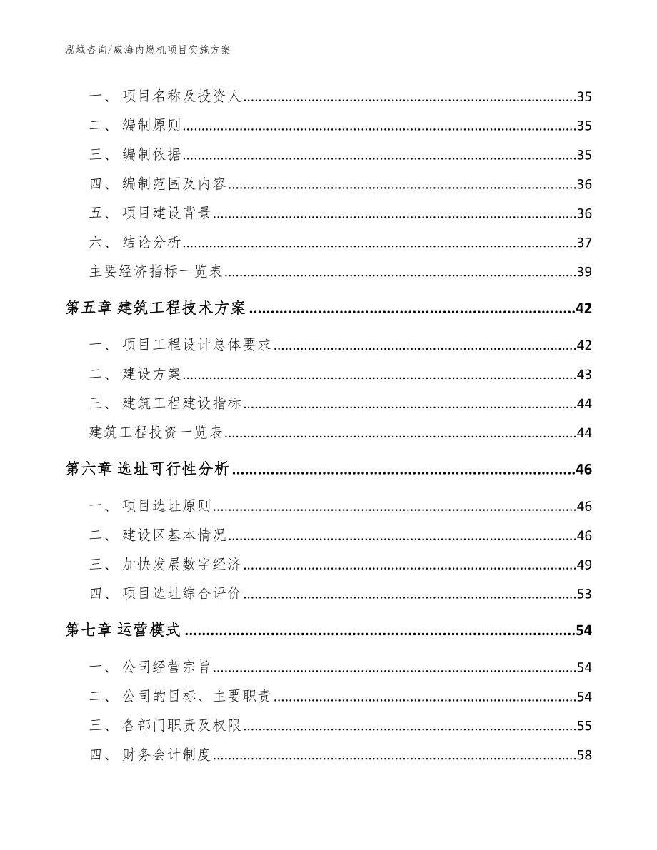 威海内燃机项目实施方案模板范本_第3页