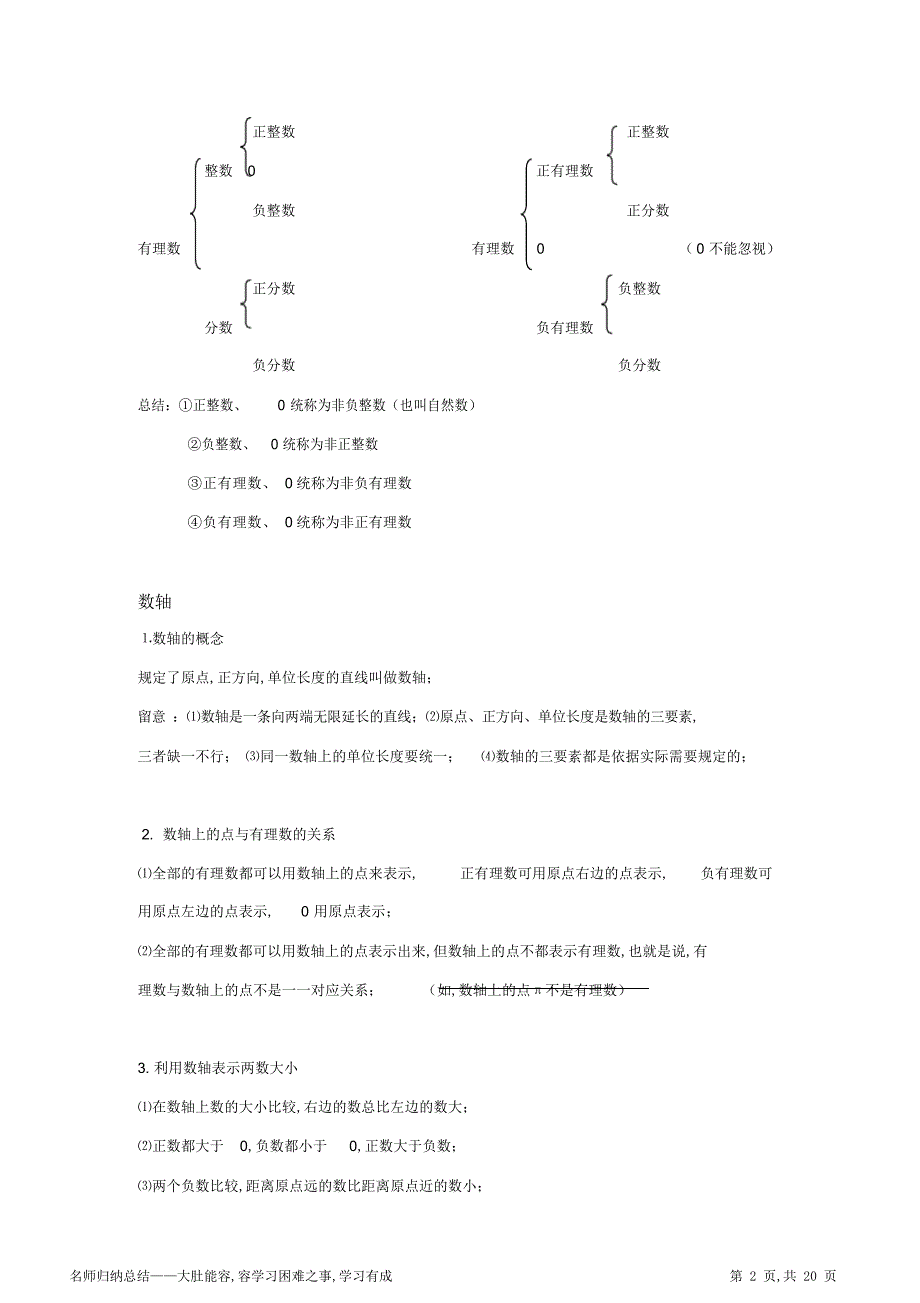 2022年初中数学知识点总结归纳word版本_第2页