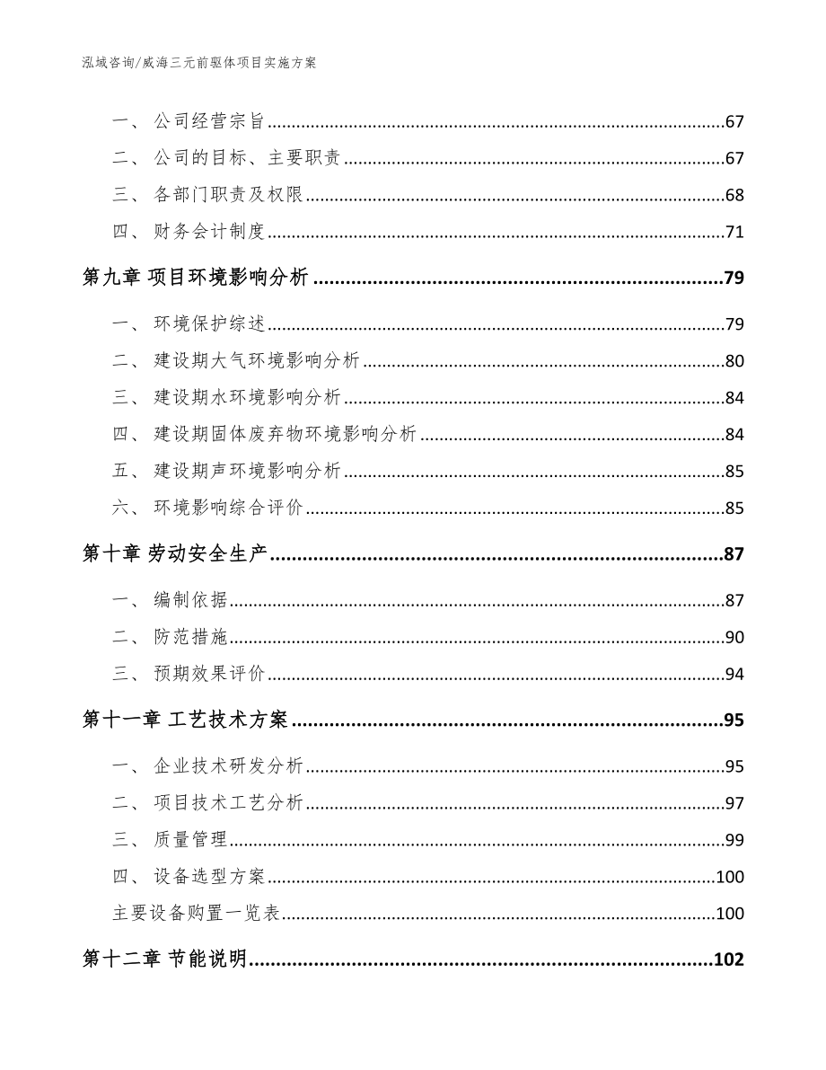 威海三元前驱体项目实施方案_模板范文_第4页