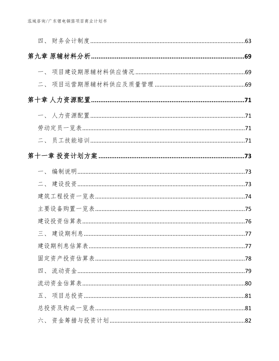 广东锂电铜箔项目商业计划书（模板范文）_第4页