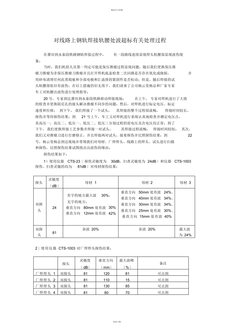 2022年对线路上钢轨焊接轨腰出伤波的有关处理过程_第1页