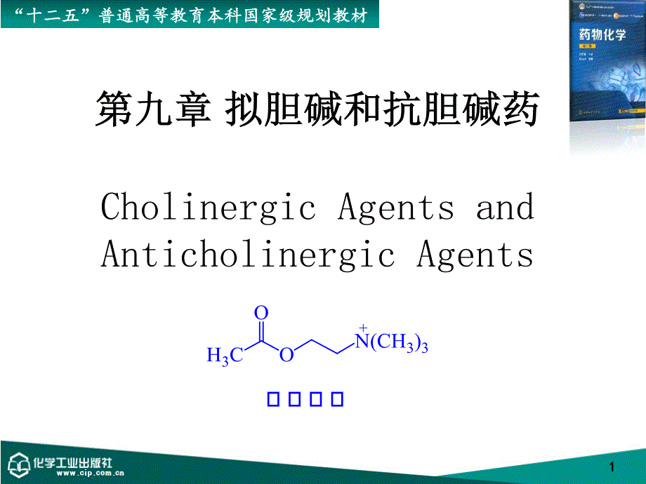 复旦大学药物化学课件09拟胆碱和抗胆碱药_第1页