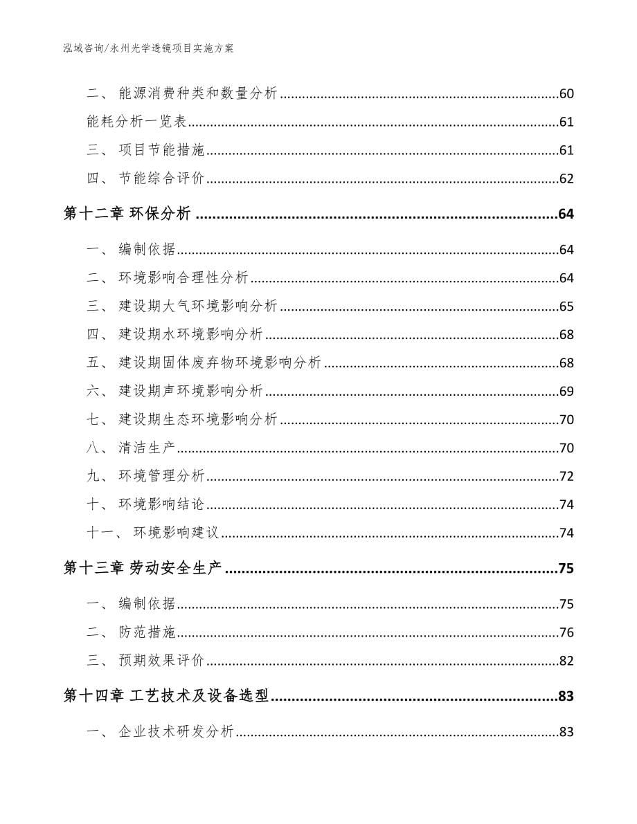 永州光学透镜项目实施方案范文参考_第5页