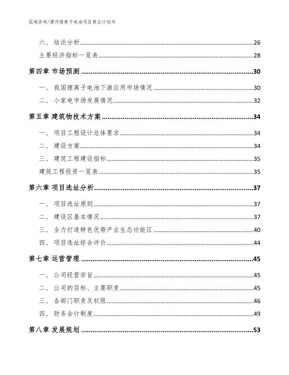 漯河锂离子电池项目商业计划书_参考范文_第3页