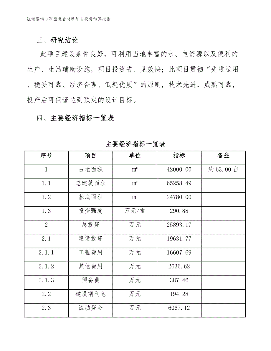 石塑复合材料项目投资预算报告（参考范文）_第4页