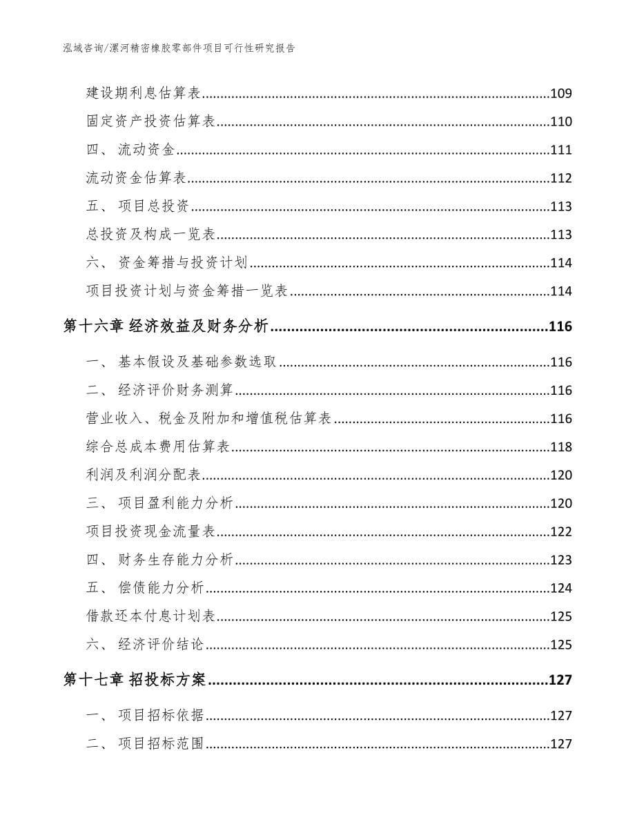 漯河精密橡胶零部件项目可行性研究报告【模板范文】_第5页