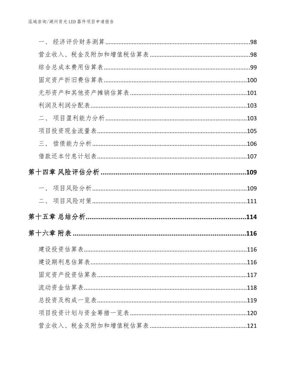 湖州背光LED器件项目申请报告_模板范文_第5页