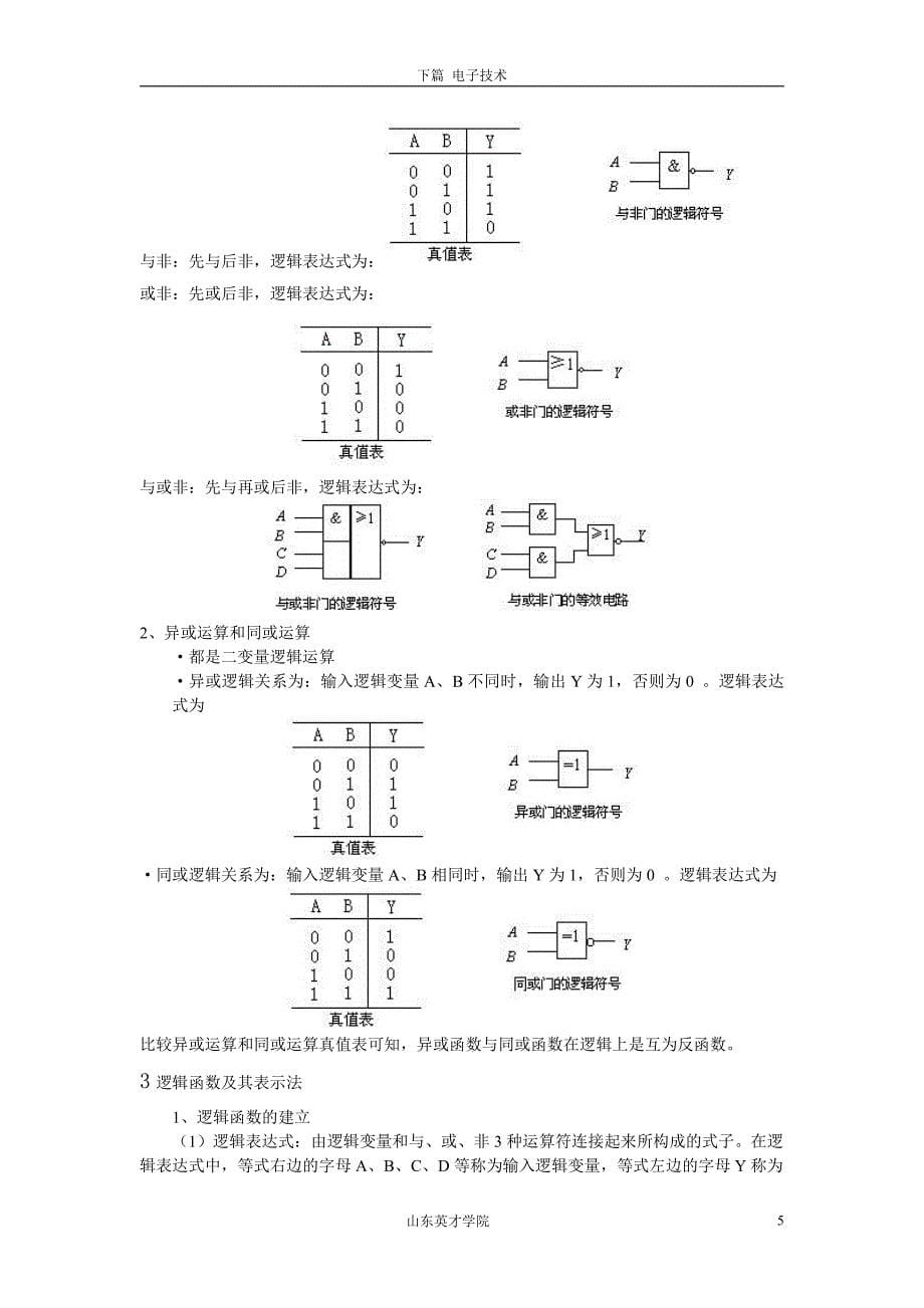 英才学院《电工学》教案13门电路和组合逻辑电路_第5页