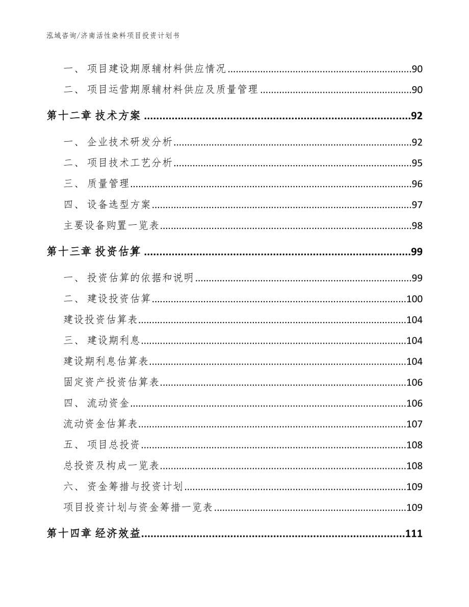 济南活性染料项目投资计划书（范文）_第5页