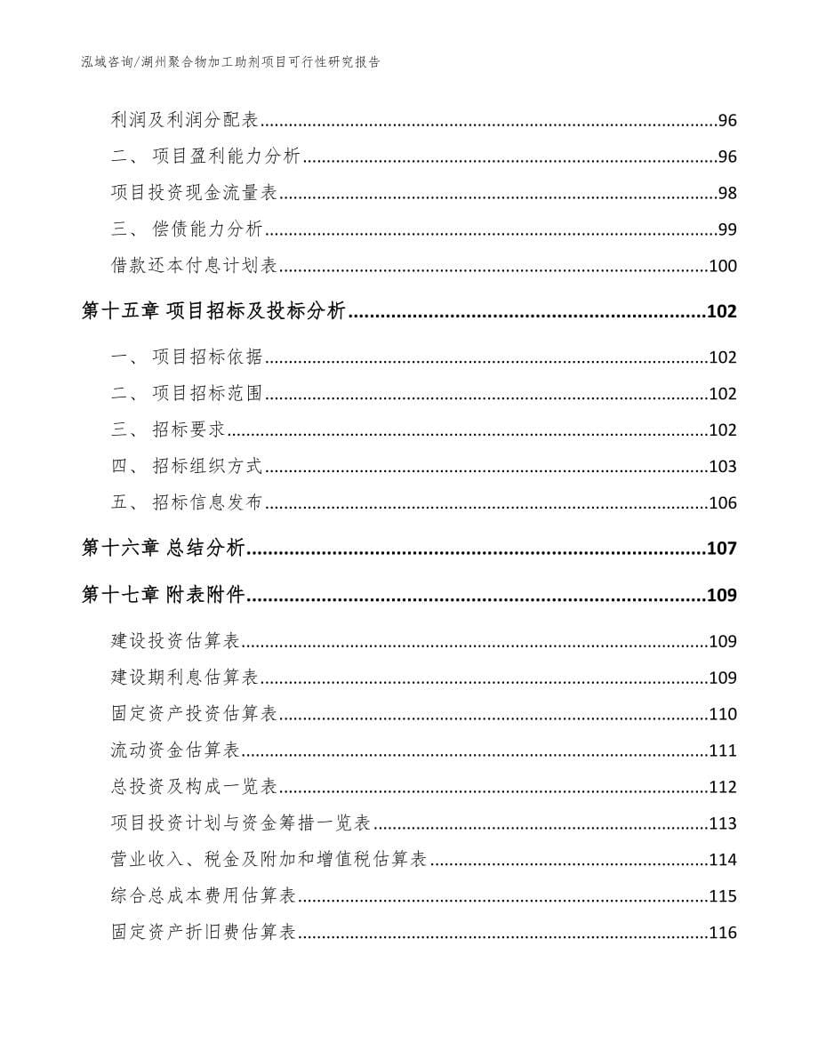 湖州聚合物加工助剂项目可行性研究报告【模板范文】_第5页