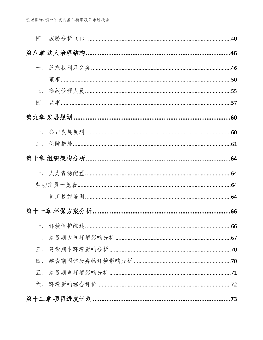 滨州彩液晶显示模组项目申请报告_范文模板_第4页