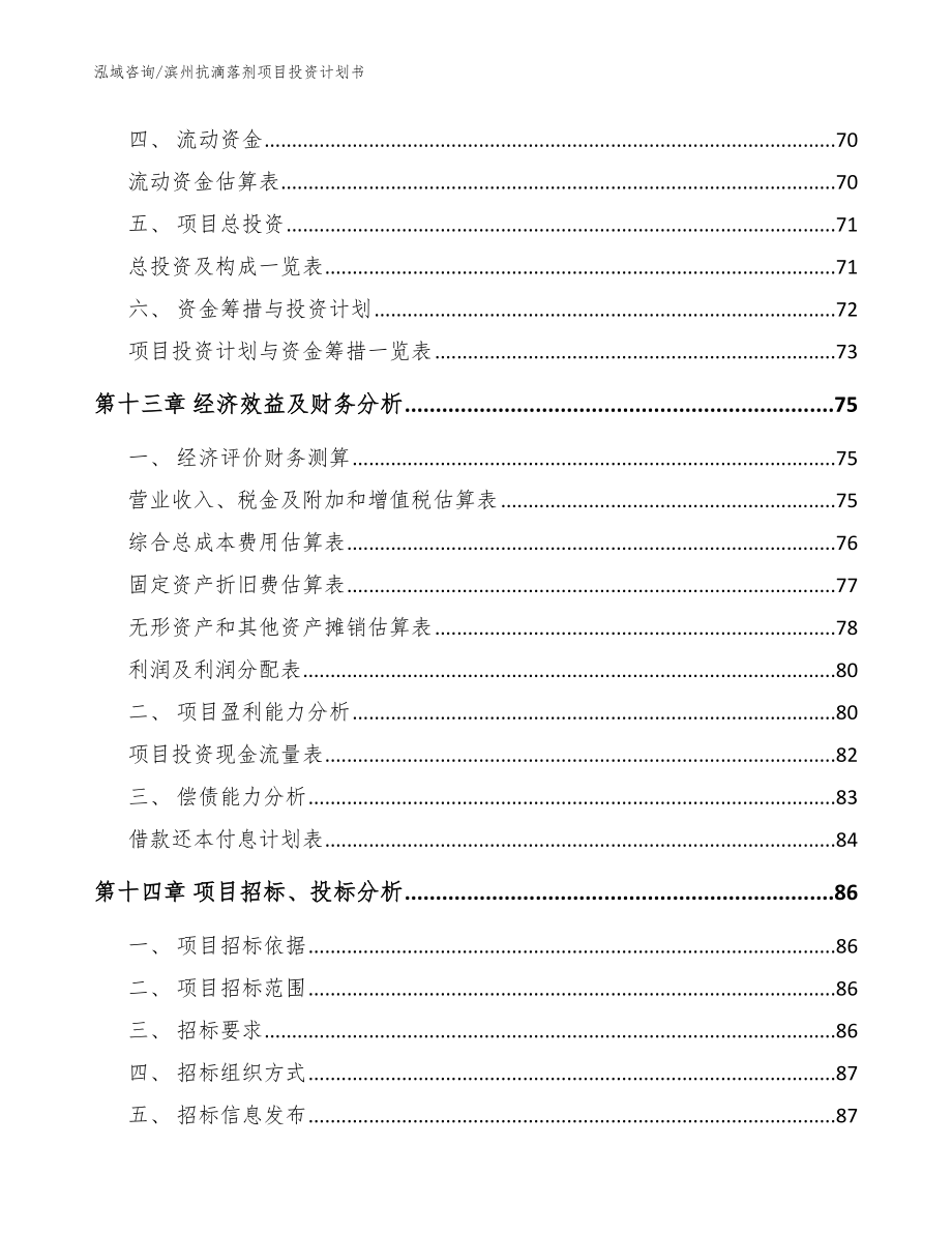 滨州抗滴落剂项目投资计划书_范文参考_第4页