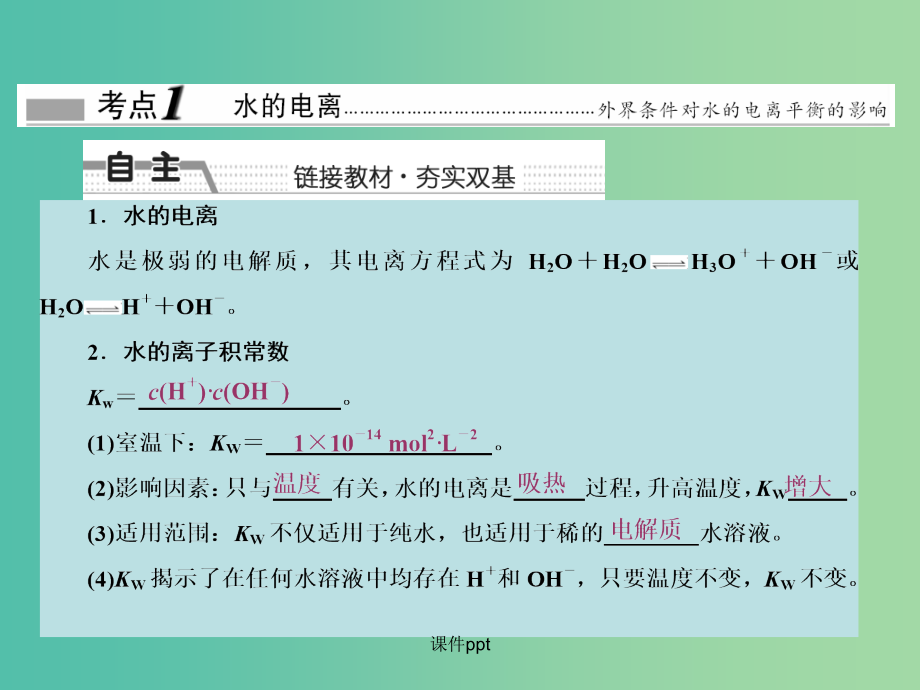 高考化学大一轮复习 第八章 电解质溶液 第二节 水的电离和溶液的酸碱性 新人教版_第3页