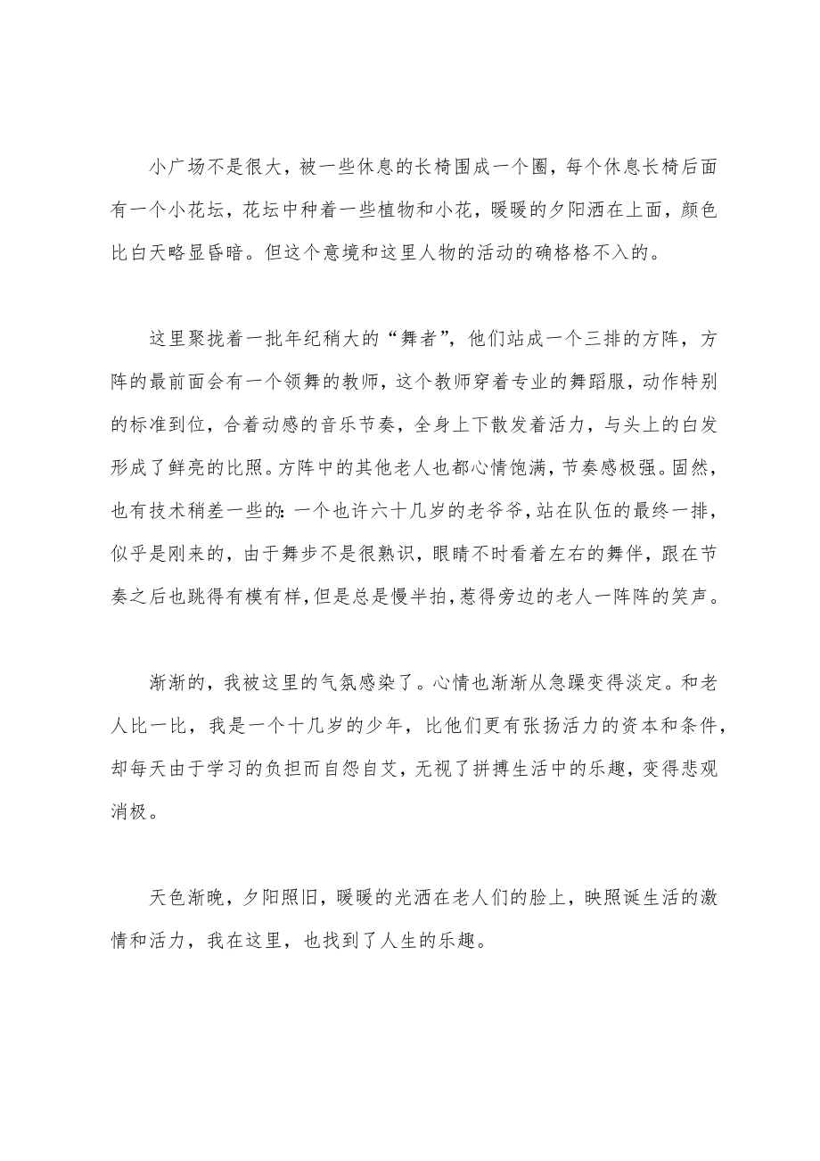 中考满分作文800字这里也有乐趣_第2页