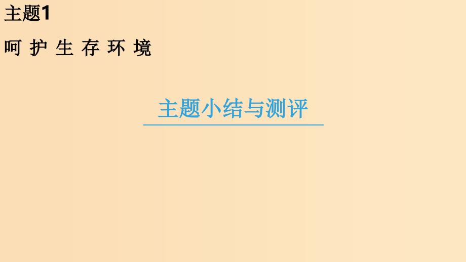 高中化学主题1呵护生存环境主题小结与测评鲁科版选修1_第1页