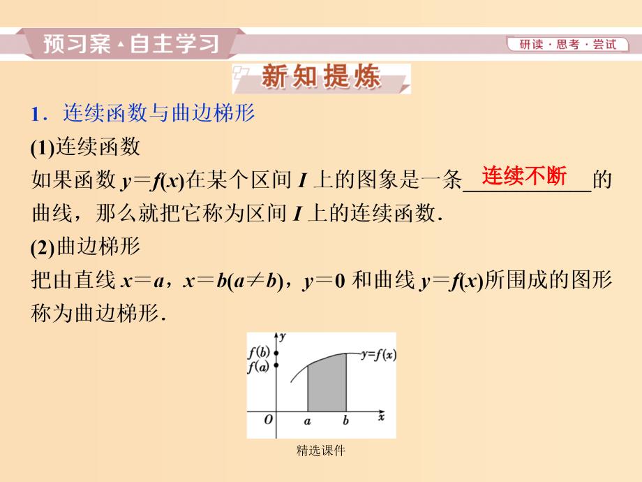 高中数学 第一章 导数及其应用 1.5.1 曲边梯形的面积 1.5.2 汽车行驶的路程 新人教A版选_第3页