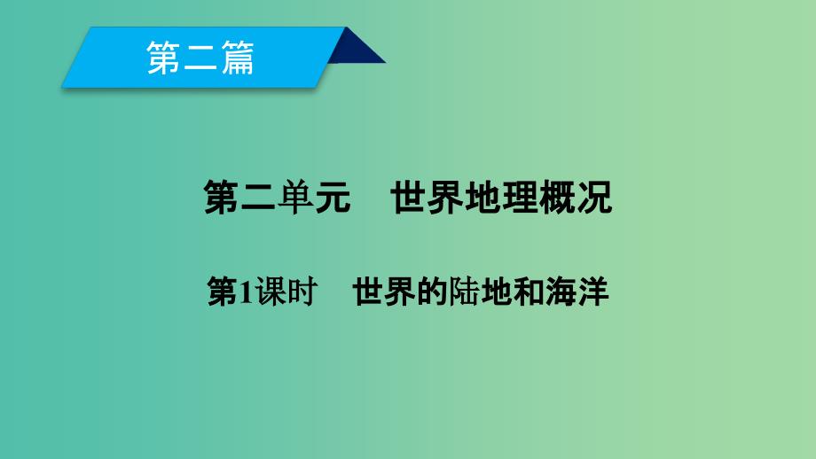 高考地理一轮复习区域地理第二篇世界地理第二单元世界地理概况第1课时世界的陆地和海洋_第2页