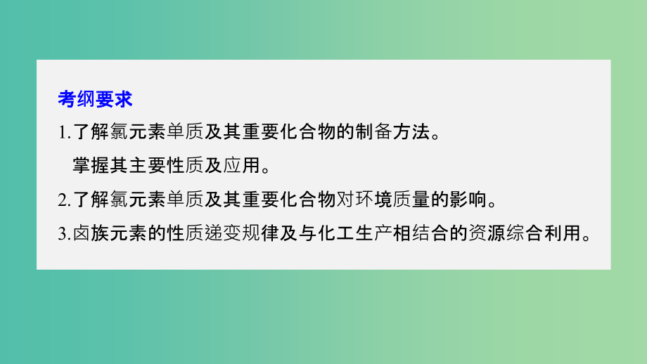 高考化学大一轮学考复习考点突破第四章第15讲富集在海水中的元素--卤素新人教版_第2页