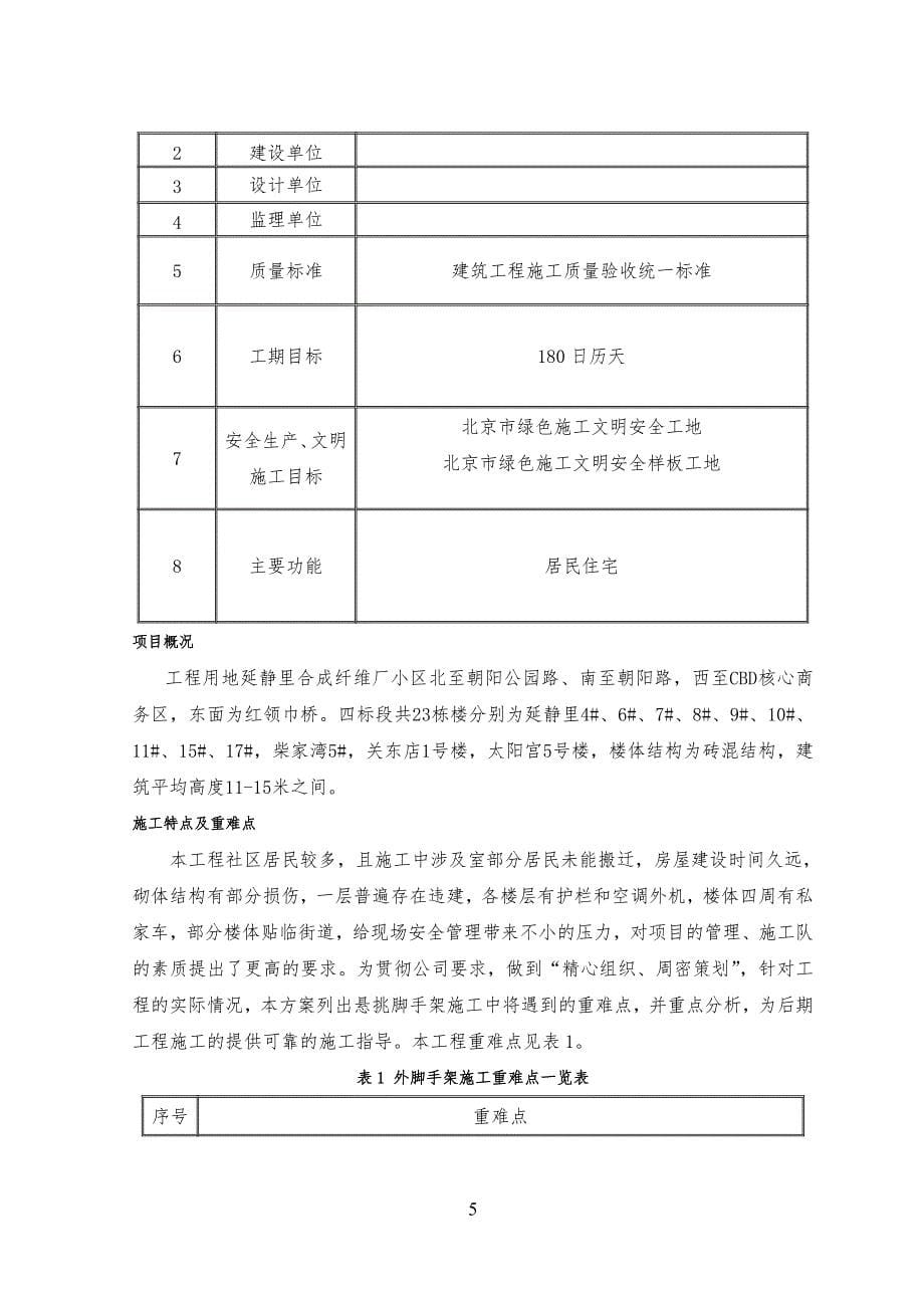 北京老旧小区抗震加固节能改造工程外脚手架工程施工(含计算书)_第5页