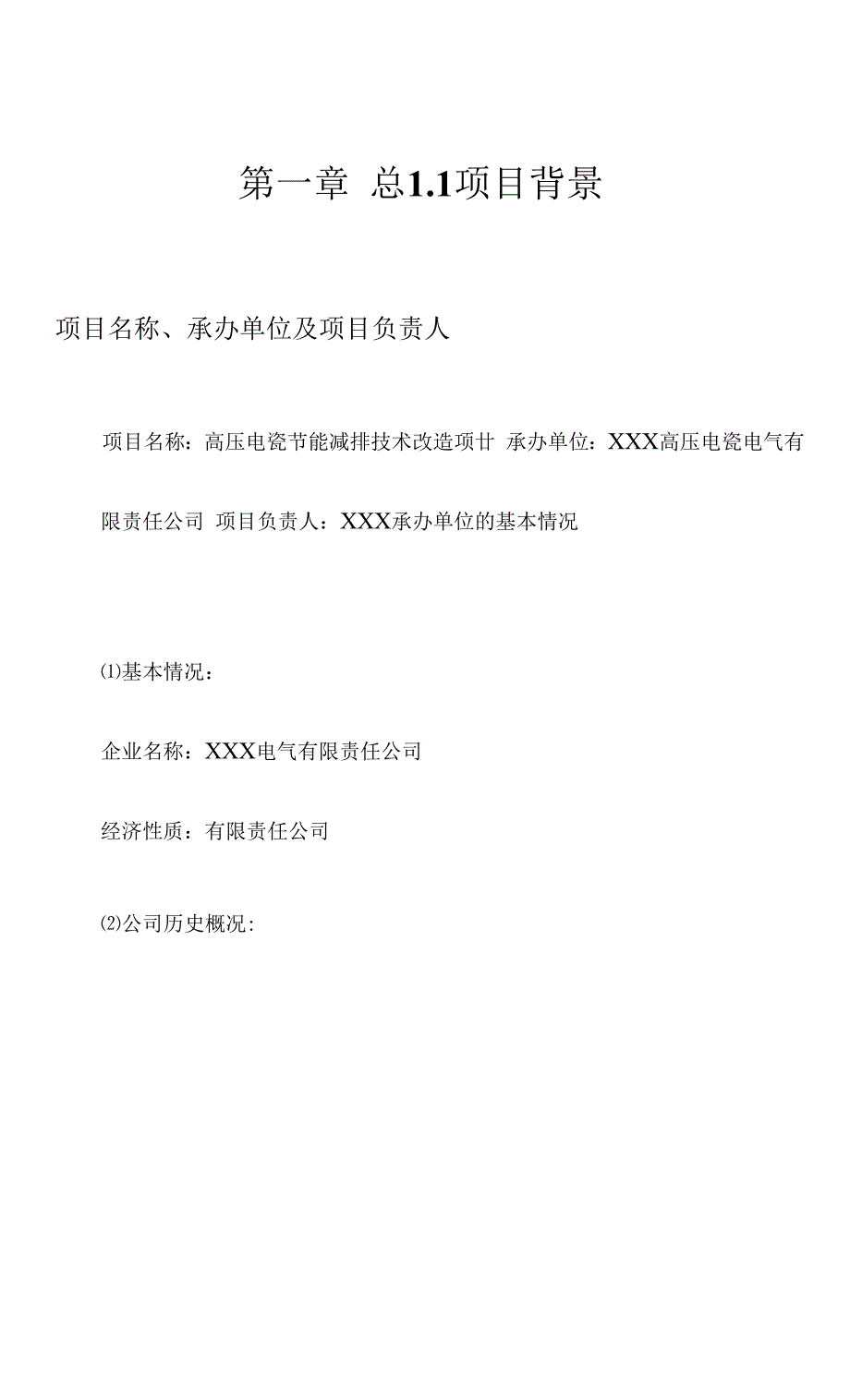 高压电瓷节能减排技术改造项目投资可行性建议报告书_第1页