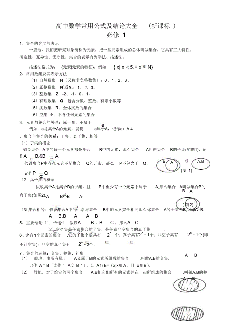 高中数学核心知识点(1)_第1页
