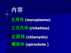 微生物_支原体立克次体衣原体螺旋体备课讲稿