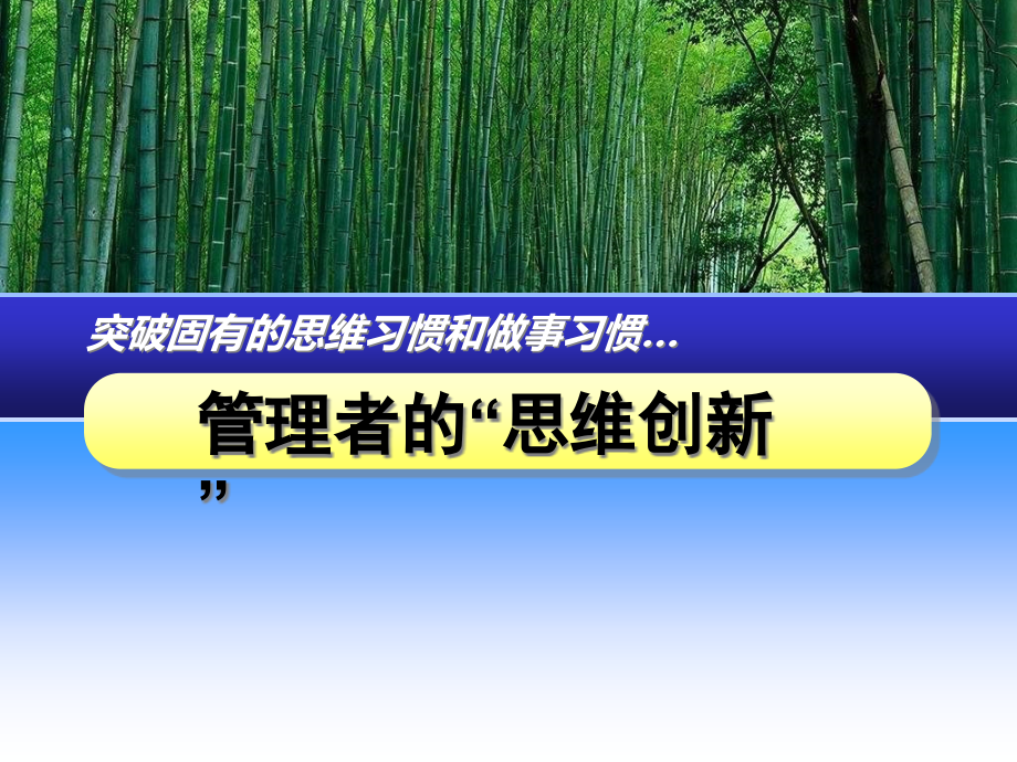 企业管理者的“思维创新”(PowerPoint 118页)_第1页