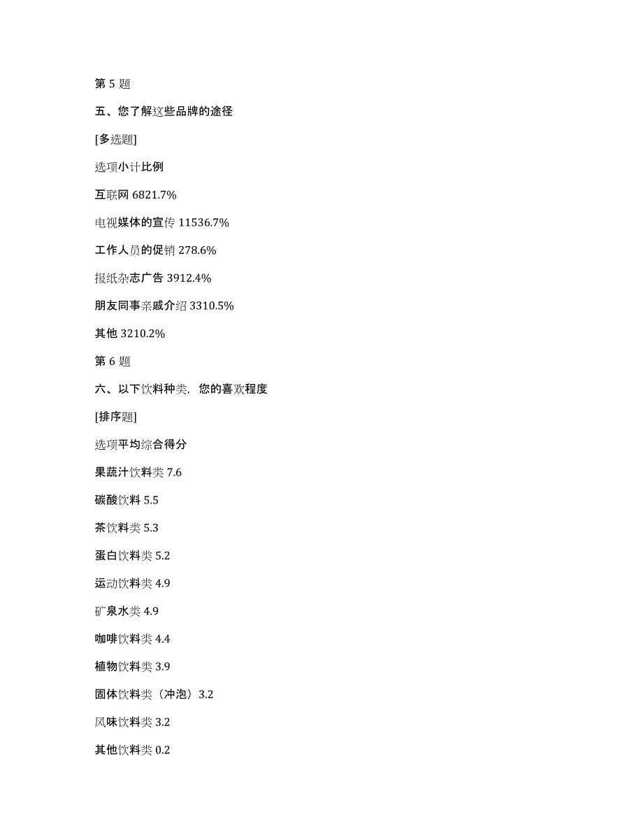 大学生饮料市场调查报告（多篇）_第3页