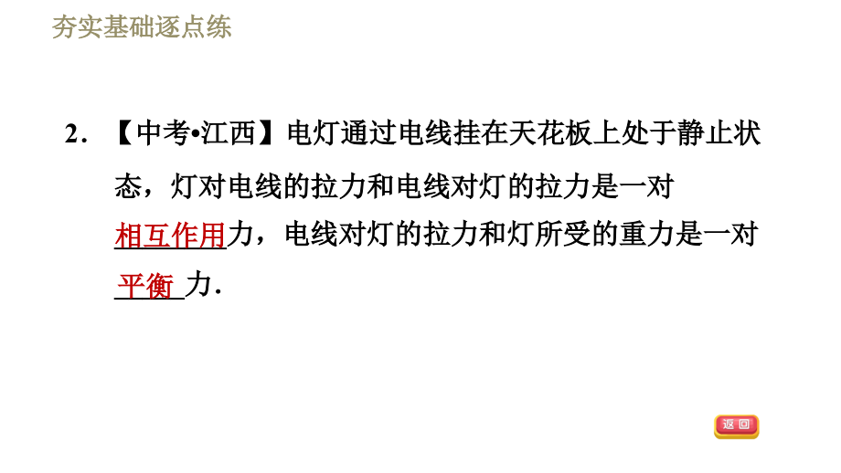 苏科版八年级下册物理习题课件 第9章 二力平衡_第5页