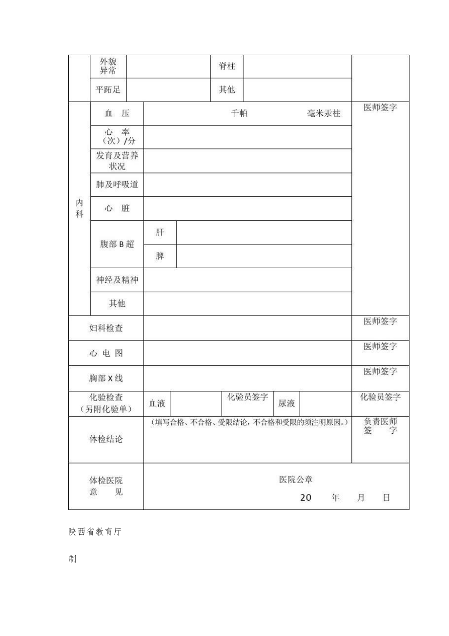 教师资格证体检表-第8篇_第3页